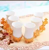 Кружки 6pcs /Set Ceramic Coffee /Tea Cups Metal Base Mug для KFB03