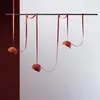 Люстры итальянская творческая индивидуальность легкая столовая бар оранжевая трех голов ресторанная лампа дизайнер винтажный художественный ремень люстра