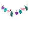 Party Decoration Flamingo Pineapple Hanging Flags Non-wove Garland Flag Banners Birthday/Wedding Bachelorette Hen Decor