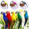 Trädgårdsdekorationer 25 cm simulering papegoja kreativ handgjorda skum fjäder macaw gräsmatta figur prydnad falska djur fågel prop dekorationgarden