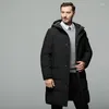 Chaqueta de plumón para hombre, abrigo cálido para padre de mediana y tercera edad de invierno, con capucha, para hombre