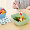 Bowls Cooking Tools Wheat Straw Container Salad Bowl Square Fruit Plate Living Room Candy Snack Plates