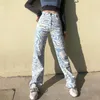Pantalon féminin 2023 Zebra Imprimé occasionnel taille haute taille Fashion Fashion Skinny Long Pantal