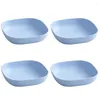 Bowls 4Pcs Snack Tray Plastic Plate One-piece Molding Pack Spit Bone Dish For Restaurant