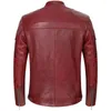 Men's Jackets High Quality Jacket Leather Men's Stand Motorcycle Collar Sheepskin Genuine Coat Casual Slim Biker