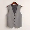 Gilets pour femmes col en V printemps été bureau dame gilet décontracté femmes classique lâche gilet sauvage femme élégante mince vêtements d'extérieur sans manches