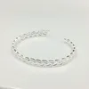 Bangle Pure Silver Cuff Bangles for Women Leaf Charm Armband Armband Pulseira Femme Trendy Jewelry Accessories Party Gifts