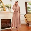 Etnische kleding Chiffon Abaya Dubai Turkije Moslim Kimono Femme Musulmane Islam Abayas voor vrouwen Cardigan Caftan Marocain Kaftan Robe Djellab