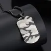 Pendentif Colliers Laser Camouflage Motif Hommes Collier Dog Tag Chaîne En Acier Inoxydable Pour Army Warrior Soldier1