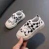 First Walkers Children Fashion Spring Cute Simple Checkerboard Boys Flat Casual Shoes 2023 Non-slip Canvas For Girls Kids Versatile