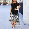 Vestidos de festa noite verão plus size maxi vestido mulheres 5xl 2023 manga curta estampada floral elegante grande para senhoras vestidos