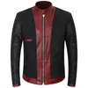 Men's Jackets High Quality Jacket Leather Men's Stand Motorcycle Collar Sheepskin Genuine Coat Casual Slim Biker