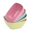 Bowls Cooking Tools Wheat Straw Container Salad Bowl Square Fruit Plate Living Room Candy Snack Plates