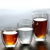 Wine Glasses Simplicity Heat-resistant Double Wall S Beer Glass Coffee Mugs Cup Tea Set 250-450ml Teacup Creative