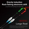 Fish Finder Pêche Smart Électronique Flotteur Capteur de Gravité Led 2g 5g 7g 10g Grande Flottabilité Pose Bobbers Avec Batterie CR425 Glow Stick 230206