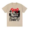 Męskie koszulki Berserk T Shirt Guts Szkrz japońska manga T-shirt Botton Męs