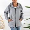 Racing Jackets Women Solid Rain Outdoor Waterproof Hooded Raincoat Windproof Jacket Coats Casual Zipper Overcoat Coat Outwear