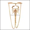 Urok bransolety Halloween Scorpion Upper Arep Bransoletka Niewolnik Możność Mankieta Armlet Gold Gold For Women Love Retro Bangle Biżuteria Yze Dhviy