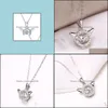 Pendant Necklaces Angel Wings Trend Cute 925 Heartbeat Beating Heart Necklace Carshop2006 Drop Delivery Jewelry Pendants Dhozt