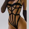 Sexy Set Exotische Kostüme Sinnliche Dessous Transparenter Verband Erotikbekleidung Porno Goth Mesh Sex Outfit Sissy Top und Slip Y2302