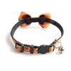 Hondenkragen huisdier halloween serie lint kat bowknot met bel