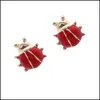 Stud Cute 1Cm Red Ladybug Earrings Price Fashion Jewelry For Girls Women Korean Style Jewellery Styal Drop Delivery Dhyhp