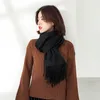 Scarves Wool Winter Scarf Women Adult Luxury Long Blanket Neck Warm Autumn Designer Lady Echarpe Wrap With Tassel