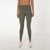 Tessuto in lycra Tinta unita Pantaloni da yoga da donna a vita alta Sport Abbigliamento da palestra Leggings Elastic Fitness Lady Pantaloni sportivi da esterno lu legg313h