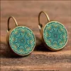 Charm Dangle Earrings Starry Night Stud Earring Women Girl Gift Glass Cabochon Jewelry Bronze Earings Delicate Ear Hook Carshop2006 Dhtwz