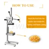 Ui snijdende machine roestvrijstalen spiraalvormige aardappel chip slicer cutter machine friet radijs snijder