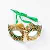 Feestmaskers mozaïek muziekstijl handgemaakte masker man voor feesten gouden diamant maskerade mardi gras venetië kostuum carnaval masque cadeaus 230206