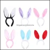 Fasce Cute Fluffy Rabbit Ears Fascia per le donne Halloween Pasqua Cosplay Fascia per capelli Copricapo Accessori per capelli coniglietto femminile 2171 T Dhjcw