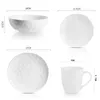 Plates Porcelain Flat Dinner Bowls Nordic Tableware Breakfast Set Ceramic Platos De Cena Full