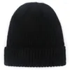 ベレー帽ユニセックスウールブレンド縞模様のニットビーニー帽子のための男性男性冬の温かいスキーキャップグレーナビーカキブラックフクシアブルーダークイエローレッド