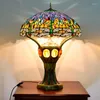 Table Lamps European-Style Luxury Large Living Room Bedroom Bar Counter Front Lobby Decoration Tiffany Antique Dragonfly Glass Lamp