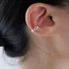 Backs Earrings Elegant Cute Metal Chain Gold Silver Color Small C Clip For Women Korean Japanese Charms Ear Jewelry 2023