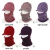 Beanies Beanie/Skull Caps 2 In 1 For Women Plus Velvet Winter Woolen Hat Scarf Thickening Warm Windproof Cycling Balaclava Outdoor Cap Delm2