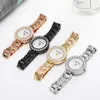 Montres-bracelets femmes montre à quartz ensemble cristal design bracelet collier ensembles femme bijoux mode argent luxe dame cadeaumontres-bracelets