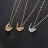 Pendant Necklaces Fnixtar Mirror Polish Stainless Steel Love Heart Photo Frame DIY Memory Locket Pendant Necklace 10pieces/lot G230206