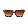 Lunettes de soleil rectangulaires Lunettes de créateur millionnaire Multiples lunettes de soleil de haute couture Lunettes de soleil dorées Cadres de lettre V Nuances Lunettes de soleil de plage Lunettes de soleil pour femmes