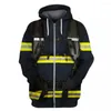 Herren Hoodies Coldker Feuerwehrmann Anzug Männer/Frauen Fire Clothing Hoodie Cosplay Unisex Fireman 3d Casual Plus Size XS-7XL