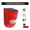 Other Solar Lights Alarm Light 110Db 6 Led Lamp Waterproof Warning Sound Lamps With Motion Sensor Drop Delivery Lighting Re Able Ener Dhzjm