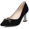 Dress Shoes Sarairis Plus Size 31-48 Ins Ladies Party Ol Pumps Elegant High Heel Women Women Fashion Bowtie ondiepe vrouw