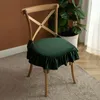 Oreiller Style nordique français sangles à volants tabouret de ménage plaine amovible et lavable chaise S