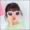 Sunglasses Round Kids Flowers Women Beach Fashion Floral Summer Party Eyewear Vintage Drop Delivery Accessories Dhqgp