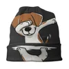 Bérets Dabbing Beagle Bonnet Femme Mode Tricot Skullies Bonnets Casquette Hommes Femmes Hiver Chaud Chien Slouchy Bonnet Chapeau