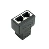 Rede RJ45 Porta do cabo Rede de cabo Splitter Extender Plug Adapter Connector (8 n￺cleo) dividido em dois divisores