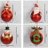 Décorations de noël pendentif goutte ornements boule en céramique douce dessin animé père noël bonhomme de neige Elk ours arbre suspendu décoration