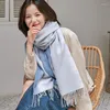 Scarves 2023 Autumn Winter Scarf Korean Warm Women's Shawl Bib Imitation Cashmere Printed