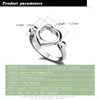 Cluster Rings Women's 925 Sterling Silver Ring Heart-Shaped Real High Quality Student Jewelry Valentine's Day Gift